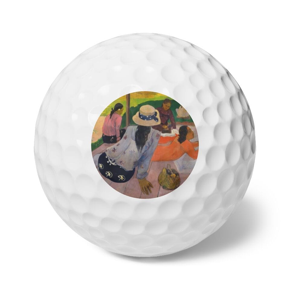 Art Golf Balls 6 Pieces, Artist Paul Gauguin, Artwork 